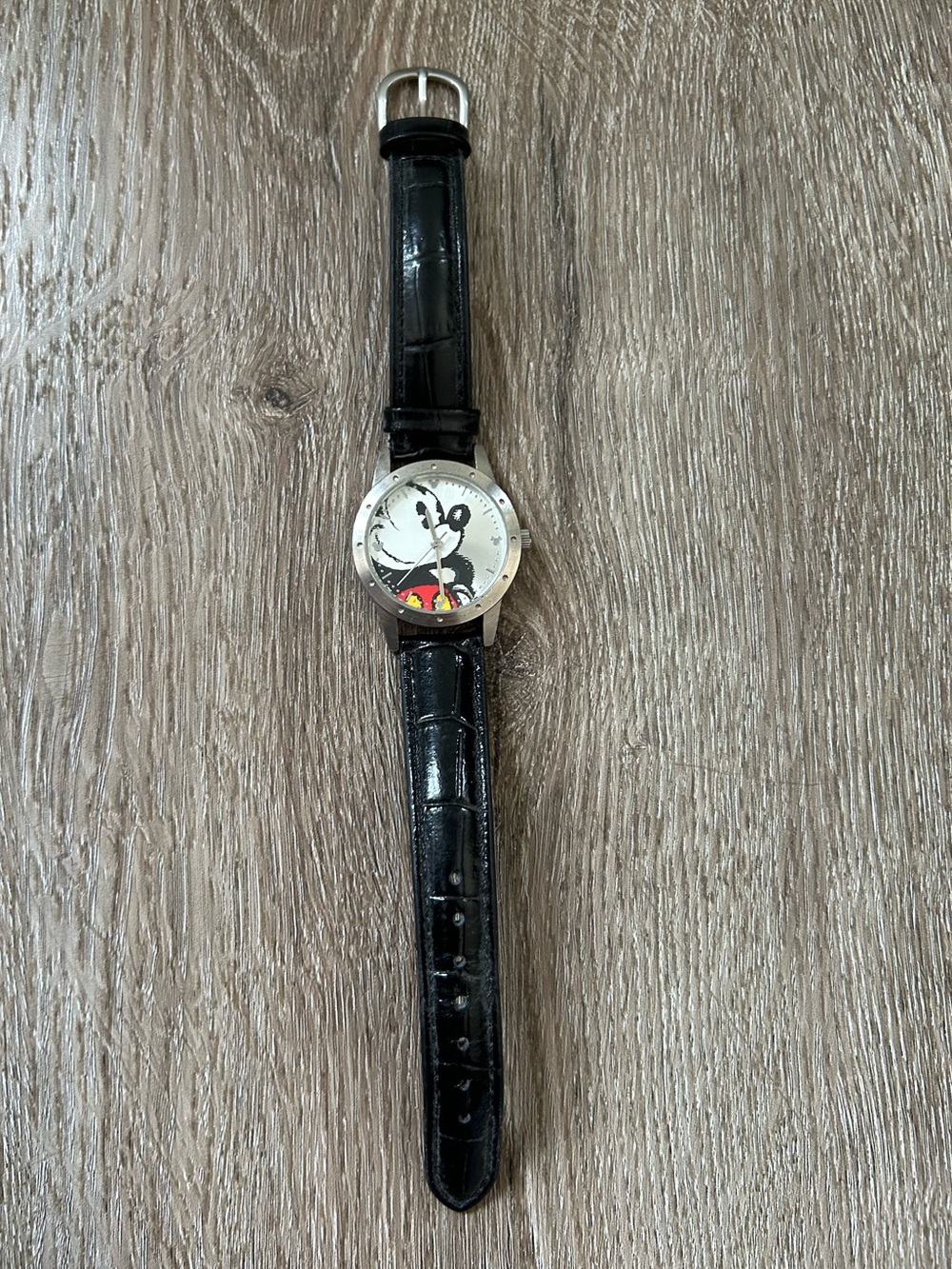 Vintage Disney Limited Release Mickey Mouse Leather Strap Watch